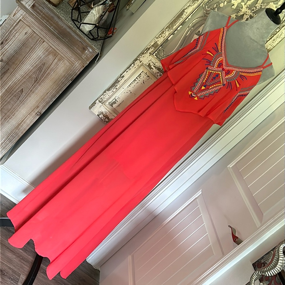 Coral Maxi Dress - Size Medium - by Xhilaration.